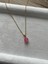 8 mm Pembe Akik Taşı Altın Kaplama Kolye 1