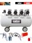 200 Litre Yağsız Sessiz Kompresör 4 HP Monofaze + 5 Parça Havalı Set | Profesyonel Kullanım 1