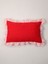 Red Pop Fırfırlı Dekoratif Yastık Kılıfı - Dikdörtgen 1