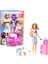 Barbie Seyahatte Bebeği ve Aksesuarları HJY18 1