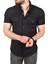 Slim Fit Pamuklu Kot Gömlek Kolay Ütülenebilir Çıt Çıtlı Likralı Spor Gömlek 2502504 2