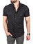 Slim Fit Pamuklu Kot Gömlek Kolay Ütülenebilir Çıt Çıtlı Likralı Spor Gömlek 2502504 4