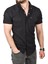 Slim Fit Pamuklu Kot Gömlek Kolay Ütülenebilir Çıt Çıtlı Likralı Spor Gömlek 2502504 5