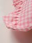 Organik Pamuk Poplin Pembe-Beyaz Pötikare Volanlı Fırfırlı Yastık Kılıfı 4