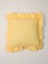 Organik Pamuk Poplin Sarı-Beyaz Pötikare Volanlı Fırfırlı Yastık Kılıfı 1