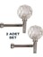 2 Adet Kristal Topuz Perde Kancası 4 cm Kesme Kristal Krom Renso Perde Bağlama Demiri +Hediyeli Satış 1