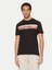 Erkek Kısa Kollu Pamuklu Bisiklet Yaka Yazı Detaylı Siyah T-Shirt K10K114163 4
