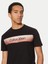 Erkek Kısa Kollu Pamuklu Bisiklet Yaka Yazı Detaylı Siyah T-Shirt K10K114163 1