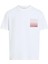 Erkek Sırt Bölüm Çizgi ve Yazı Desenli T-Shirt K10K114164-YAF 1