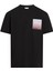 Erkek Sırt Bölüm Çizgi ve Yazı Desenli T-Shirt K10K114164-YAF 3