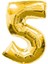 - 16 Inç 5 Rakamı Folyo Balon Gold 40 cm Gnzrz 1