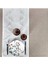 Kahverengi Ince Polyester Tül Masa ÖRTÜSÜ(140*225 Cm) ve Ince Ekru Jakarlı RUNNER(44*145 Cm)(Mset) 4