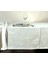 Beyaz Keten Masa ÖRTÜSÜ(150*245CM) ve Gri RUNNER(49*142CM)(MSET) 5