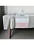 Açık Gri Keten Masa ÖRTÜSÜ(150*220 Cm) ve Jakarlı Polyester RUNNER(40*130 Cm)(Mset) 2
