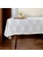 140*220 cm Jakarlı Ince Polyester Ekru(Lm) 1