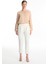 Pileli Kuşak Detaylı Ekru Pantolon P-0229 3