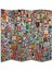 Motifli Özel Tasarım Paravan Room Divider 180 x 200 cm 1
