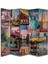 Şehir Temalı Özel Tasarım Paravan Room Divider 180 x 200 cm 1