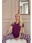 Mor Daisy Exclusive Önden Düğmeli Kadın Pijama Takım 3