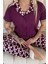 Mor Daisy Exclusive Önden Düğmeli Kadın Pijama Takım 5