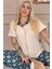 Bej Floral Harmony Exclusive Önden Düğmeli Kadın Pijama Takımı 1