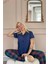 Navy Tartan Exclusive Önden Düğmeli Kadın Pijama Takımı 2
