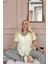 Soft Lemon Wave Exclusive Önden Düğmeli Kadın Pijama Takımı 2