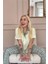 Soft Lemon Wave Exclusive Önden Düğmeli Kadın Pijama Takımı 3