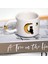 24K Altın Süslemeli Ay ve Kedi Temalı El Yapımı Seramik Mug 1
