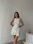 Fırfırlı Dalgıç Kumaş Drape Detaylı Askılı Mini Elbise 1