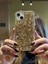 Apple iPhone 14 Plus ve 15 Plus Uyumlu Lüks Gold Kristal Taşlı Kılıf 1