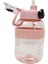 Pipetli Su Matarası Tritan Pembe 1000ML 2