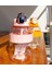 Pipetli Su Matarası Tritan Pembe 1000ML 3