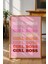 Girl Boss Tipografi Poster - Pembe Renkli Ilham Veren Kadın Gücü Duvar Dekoru - Çerçevesiz Baskı 2