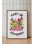 Keep Going Keep Growing Poster - Pozitif Enerji Motive Temalı Çiçekli Duvar Dekor - Çerçevesiz Baskı 1