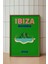 Ibiza Ada Sahil Illüstrasyonu Poster - Seyahat Temalı Minimalist Duvar Dekoru - Çerçevesiz Baskı 1