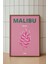 Malibu Yosun Illüstrasyonu Poster - Seyahat Temalı Minimalist Duvar Dekoru - Çerçevesiz Baskı 1