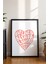 Shakespeare Sözlü Minimalist Romantik Aşk Posteri - Kalp Illüstrasyonu Dekoru - Çerçevesiz Baskı 3