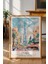 Dubai Retro Sulu Boya Poster - Modern Mimari Seyahat Temalı Duvar Dekoru - Çerçevesiz Sanat Baskı 2