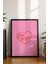 Be Mine Poster - Aşk Dolu Pembe Arka Planlı Kalp Temalı Romantik Tipografi Dekor - Çerçevesiz Baskı 3
