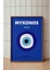 Mykonos Nazar Boncuğu Illüstrasyonu Poster - Minimalist Seyahat Duvar Dekoru - Çerçevesiz Baskı 1