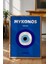 Mykonos Nazar Boncuğu Illüstrasyonu Poster - Minimalist Seyahat Duvar Dekoru - Çerçevesiz Baskı 2