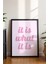 Pembe Tonlarda Iyimserlik Sabır Poster - Pozitif Enerji Katan Soyut Duvar Dekoru - Çerçevesiz Baskı 3