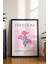 Özgürlük Temalı Freedom Poster - Pembe Renk Çiçek Desenli Minimalist Duvar Dekoru - Çerçevesiz Baskı 3