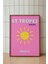 St. Tropez Güneş Illüstrasyon Poster - Seyahat Temalı Minimalist Duvar Dekoru - Çerçevesiz Baskı 1