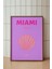 Miami Istiridye Illüstrasyonu Poster - Seyahat Temalı Minimalist Duvar Dekoru - Çerçevesiz Baskı 1