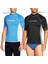 Man Kısa Kollu Mavi-Beyaz Rash Guard Large 1