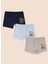 Erkek Çocuk Organik Pamuklu Likralı Boxer Hard Working 3'lü Paket 2