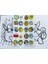 6 Adet Stickerli Boyama Kitabı 12 Li Kuru Boya Kalemi AD5005 2