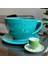 Dev Dekoratif Kahve Fincanı - Tabaklı Toprak Saksı 15*26 cm 2
